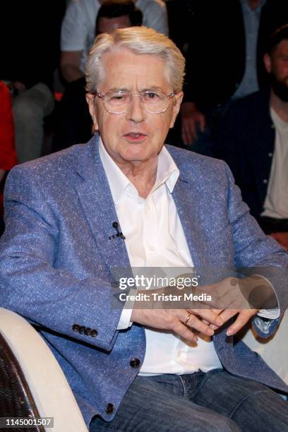 Frank Elstner during the "Markus Lanz" TV show on April 24, 2019 in Hamburg, Germany.