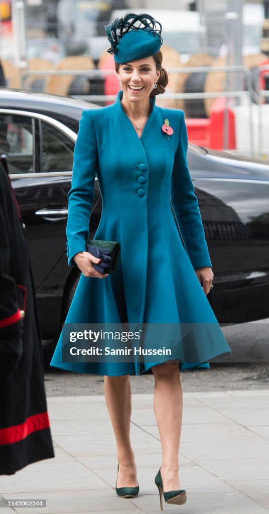 Duchess Of Cambridge Attends ANZAC Day Service