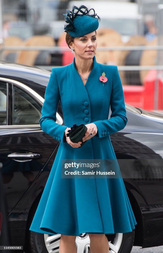 Duchess Of Cambridge Attends ANZAC Day Service