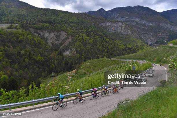 Edoardo Zardini of Italy and Team Neri Sottoli - Selle Italia - Ktm / Antonio Nibali of Italy and Team Bahrain Merida / Elie Gesbert of France and...