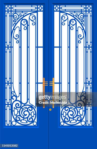 art deco - wrought iron stock illustrations