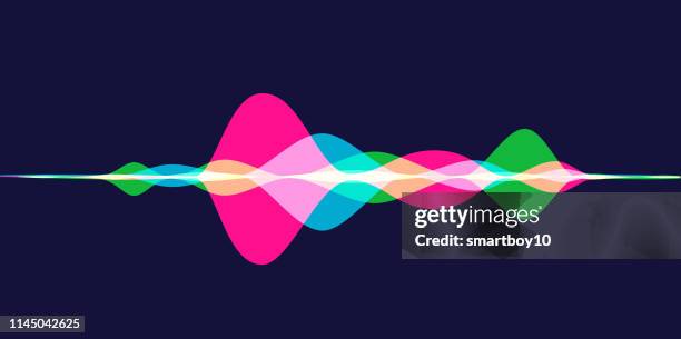 sound waves - amplifier abstract stock illustrations