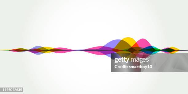 illustrazioni stock, clip art, cartoni animati e icone di tendenza di onde sonore - frequenza