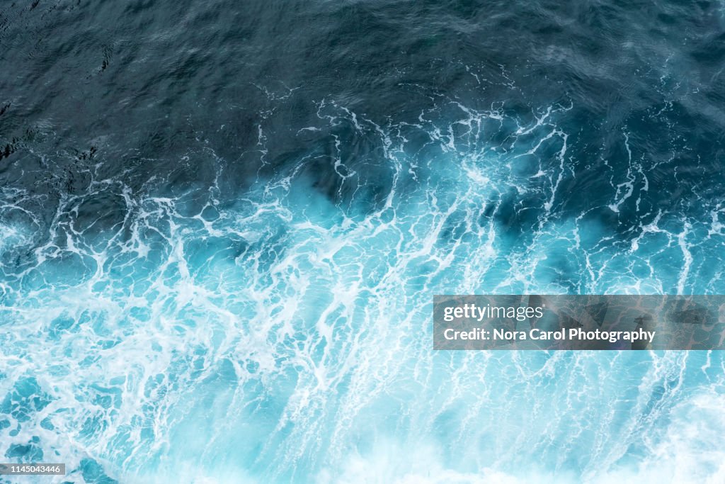 Aerial View of Ocean Waves