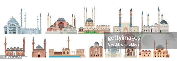 stockillustraties, clipart, cartoons en iconen met moskee - hagia sophia istanboel