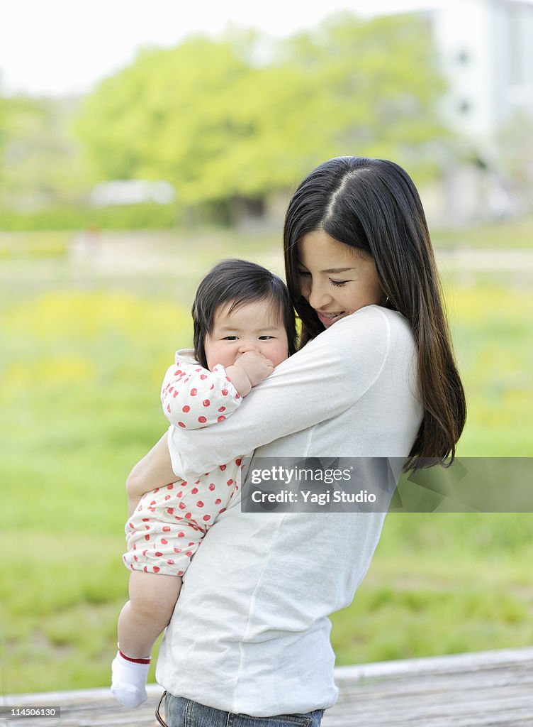 Mother and baby,Smile