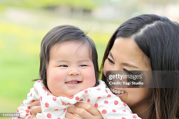 mother and baby,smile - only japanese stock illustrations