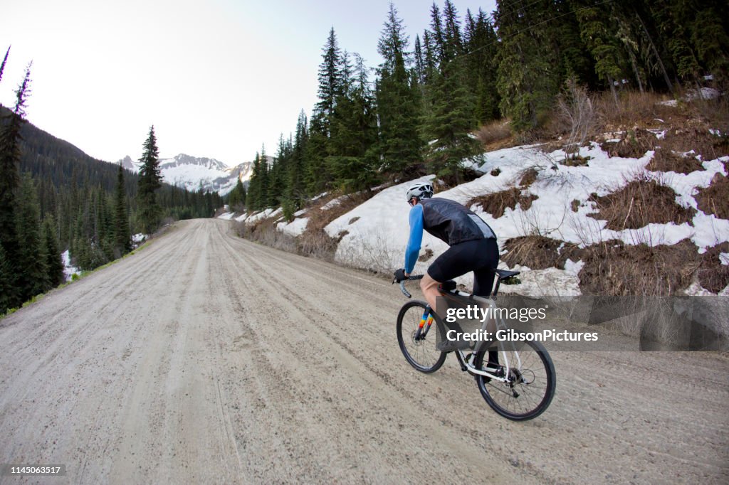 Gravel Road Bicycle Rider