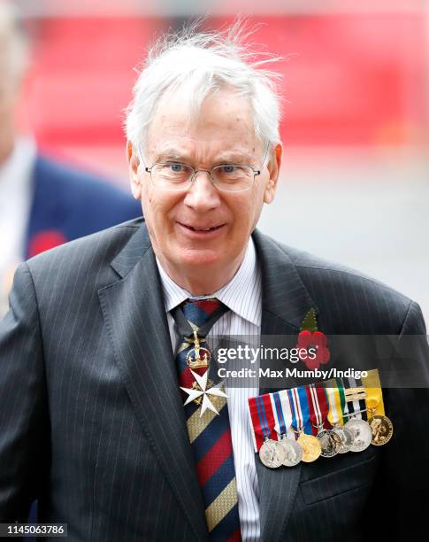 Prince Richard, Duke of Gloucester attends the ANZAC Day Service of Commemoration and Thanksgiving at Westminster Abbey on April 25, 2019 in London,...