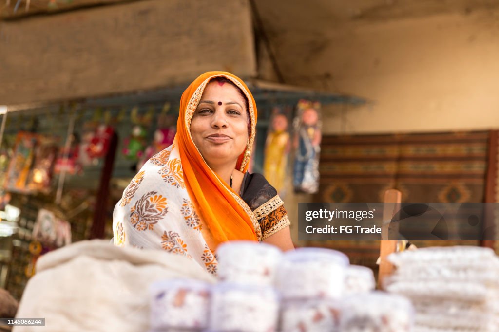 Indian Street Vendor Woman