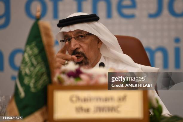 Saudi Arabian Energy Minister Khalid al-Falih chairs the one-day OPEC+ group meeting in the Saudi city of Jeddah on May 19, 2019. Major crude...