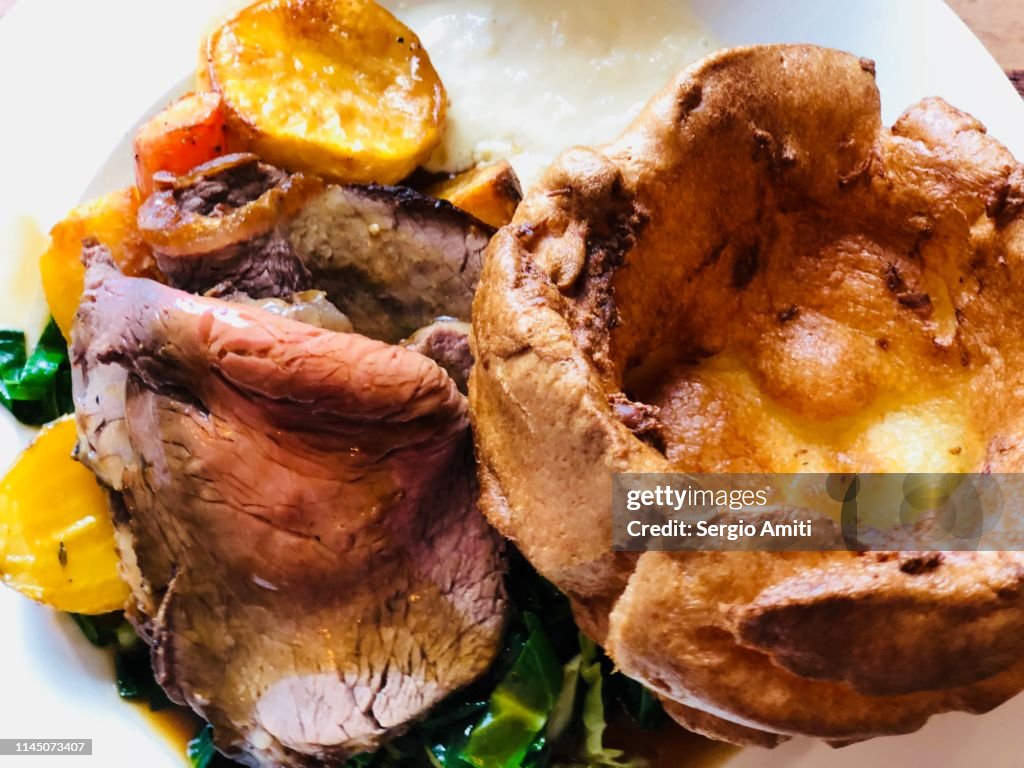 Roast beef with Yorkshire pudding