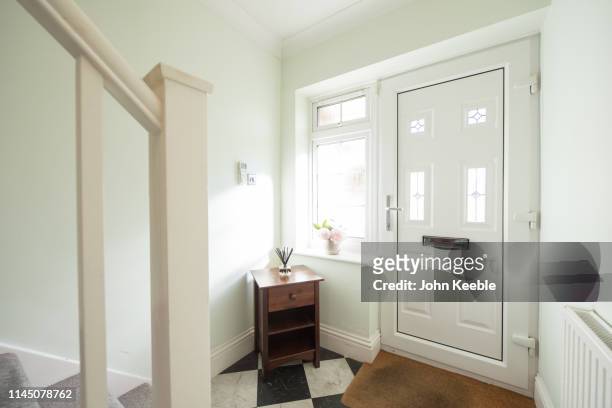 home interiors - house entrance hall stock pictures, royalty-free photos & images