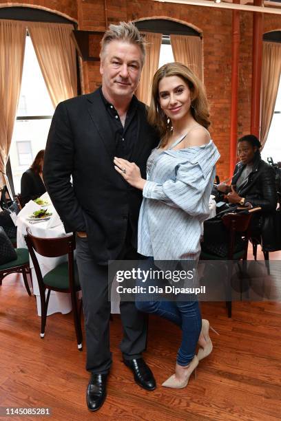 Alec Baldwin and Hilaria Baldwin attend the 2019 Tribeca Film Festival Jury Lunch at Tribeca Grill Loft on April 25, 2019 in New York City.