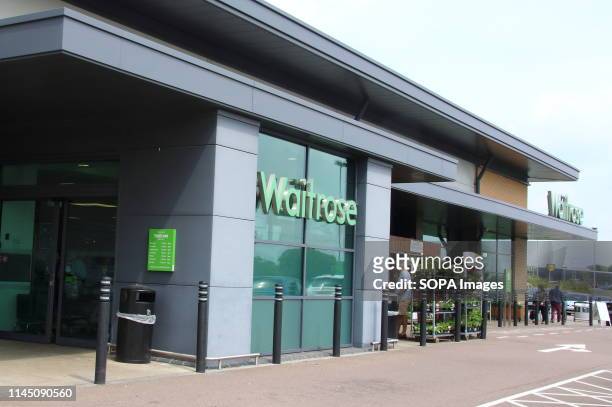 View of the Waitrose store, One of the Top Ten Supermarket chains / brands in the United Kingdom.