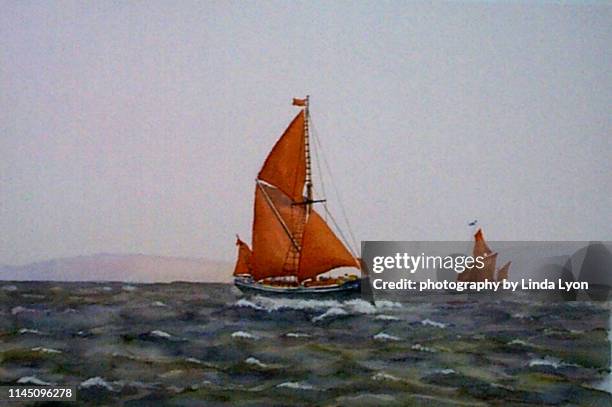 sailing barges - sail ship stock pictures, royalty-free photos & images