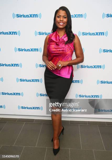 Omarosa Manigault Newman visits the SiriusXM Studios on April 25, 2019 in New York City.