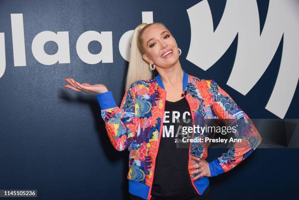 Erika Jayne surprises GLAAD offices in Los Angeles to recognize hard work and commitment of staff and volunteers at GLAAD Los Angeles on April 25,...