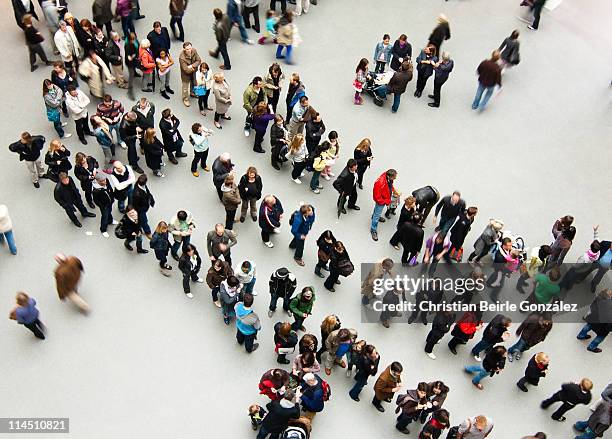 gentle art of queuing - lining up stock-fotos und bilder