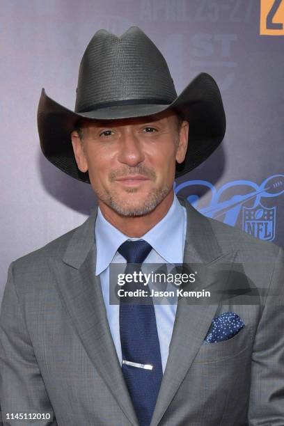 Singer Tim McGraw attends the 2019 NFL Draft on April 25, 2019 in Nashville, Tennessee.