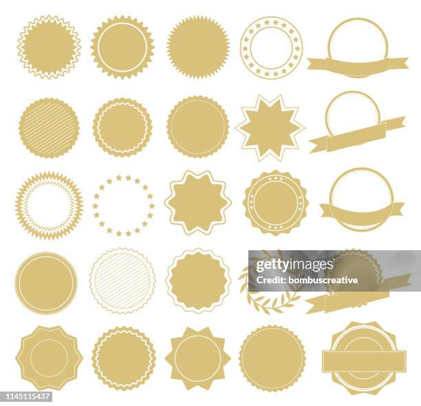 標籤和徽標的元素設計集合。設計項目。向量插圖 - gold circle 幅插畫檔、美工圖案、卡通及圖標