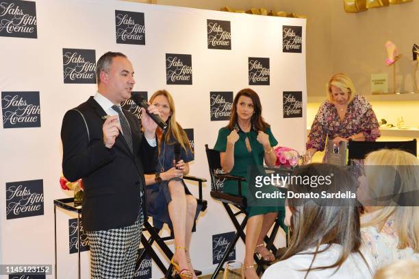 General Manager Saks Fifth Avenue Beverly Hills Robert Arnold-Kraft, Amanda Benchley, Bridget Moynahan and Author Booth Moore speak onstage during...