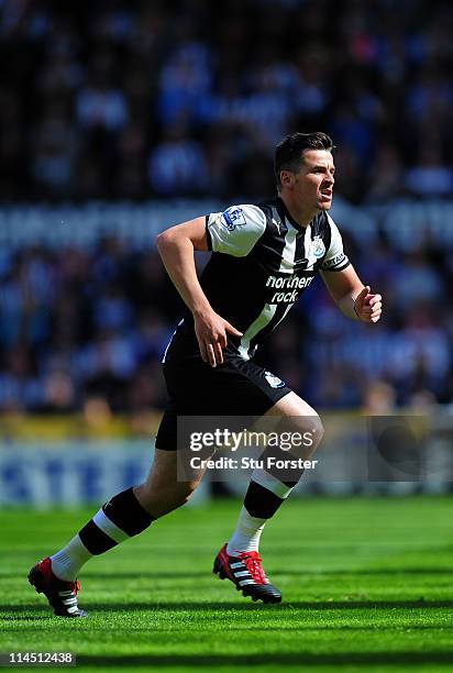 Newcastle player Joey Barton in action during the Barclays Premier League game between Newcastle United and West Bromwich Albion at St James' Park on...