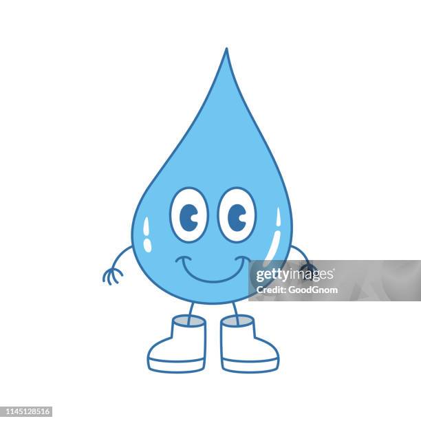 water drop cartoon - human attribute stock illustrations