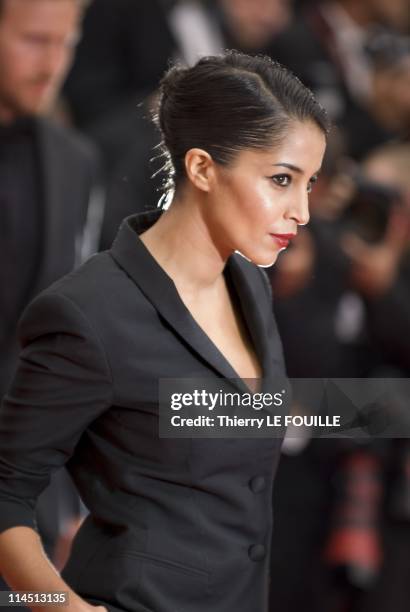 Actress Leila Bekhti attends the 'Les Bien-Aimes' premiere at the Palais des Festivals during the 64th Cannes Film Festival on May 22, 2011 in...