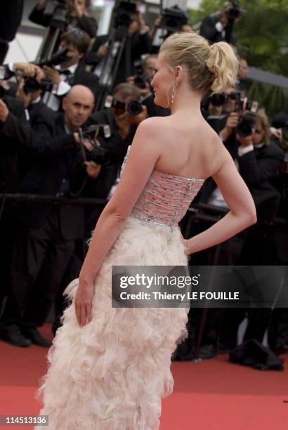 Actress Kirsten Dunst attends the 'Les Bien-Aimes' premiere at the Palais des Festivals during the 64th Cannes Film Festival on May 22, 2011 in...