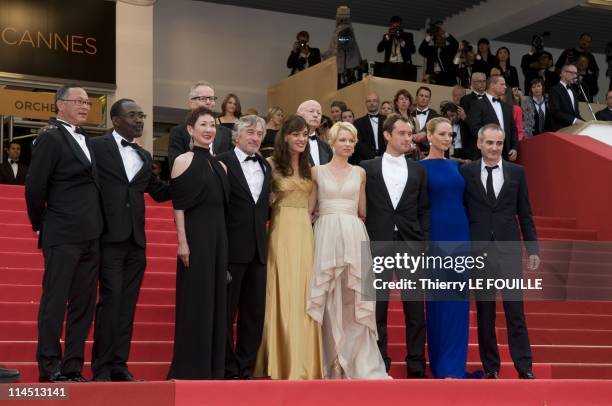 Jury Members Mahamat-Saleh Haroun, Johnnie To, Nansun Shi, Martina Gusman, Jury President Robert De Niro, Linn Ullmann, Jude Law, Uma Thurman and...