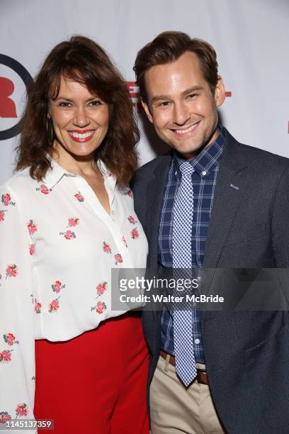 Emily Swallow and Chad Kimball attend the Opening Night Party for Red Bull Theater's All-Female "Macbeth" at Houston Hall on May 19, 2019 in New York...