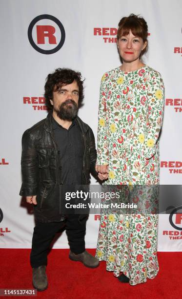 Peter Dinklage and Erica Schmidt attend the Opening Night Party for Red Bull Theater's All-Female "Macbeth" at Houston Hall on May 19, 2019 in New...