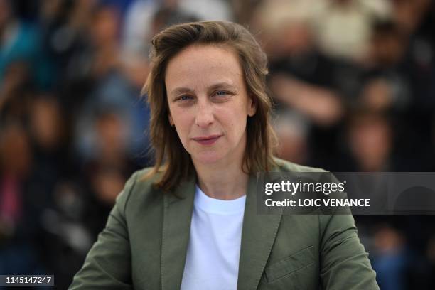 French director Celine Sciamma poses during a photocall for the film "Portrait Of A Lady On Fire " at the 72nd edition of the Cannes Film Festival in...