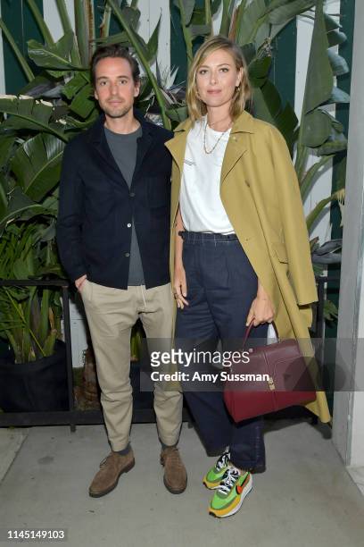 Alexander Gilkes and Maria Sharapova attend an intimate dinner in celebration of BoF West 2019 at San Vincente Bungalows on April 25, 2019 in Los...