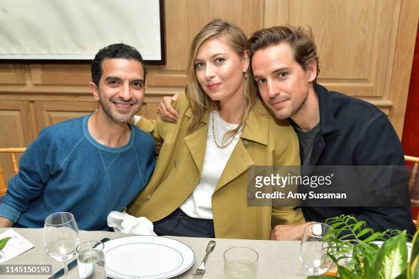 Imran Amed, Maria Sharapova and Alexander Gilkes attend an intimate dinner in celebration of BoF West 2019 at San Vicente Bungalows on April 25, 2019...
