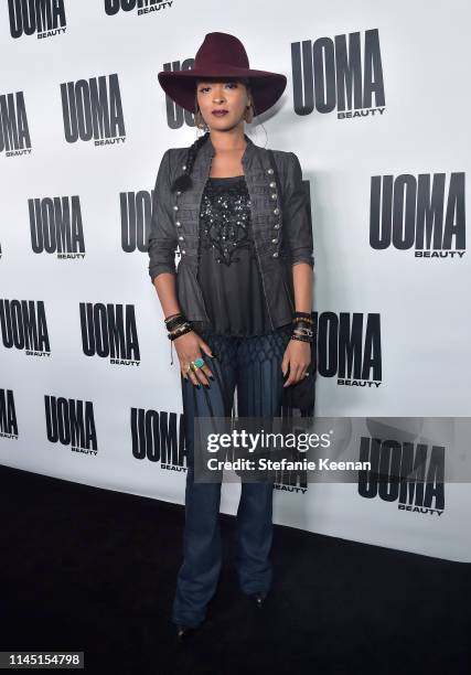 Jennia Fredrique attends UOMA Beauty Launch Event at NeueHouse Hollywood on April 25, 2019 in Los Angeles, California.