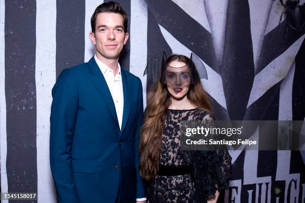 John Mulaney and Annamarie Tendler attend "Beetlejuice" Broadway opening night after party at The Copacabana Time Square on April 25, 2019 in New...