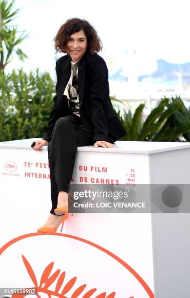 Moroccan actress Lubna Azabal poses during a photocall for the film "Adam" at the 72nd edition of the Cannes Film Festival in Cannes, southern...