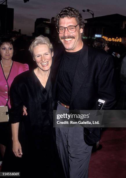 Actress Glenn Close and boyfriend John Starke attend the "Batman" Westwood Premiere on June 19, 1989 at Mann Bruin Theatre in Westwood, California.