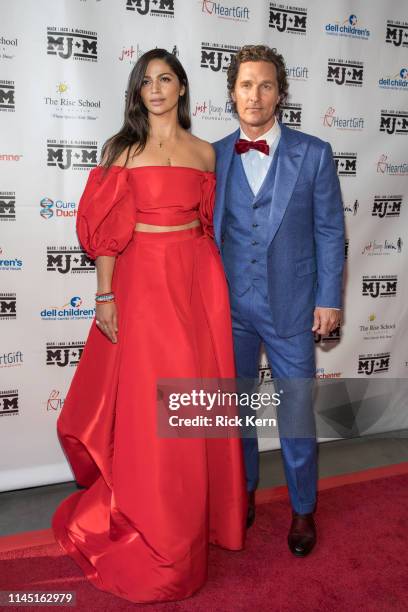 Camila Alves and Matthew McConaughey arrive at the Mack, Jack & McConaughey charity gala at ACL Live on April 25, 2019 in Austin, Texas.