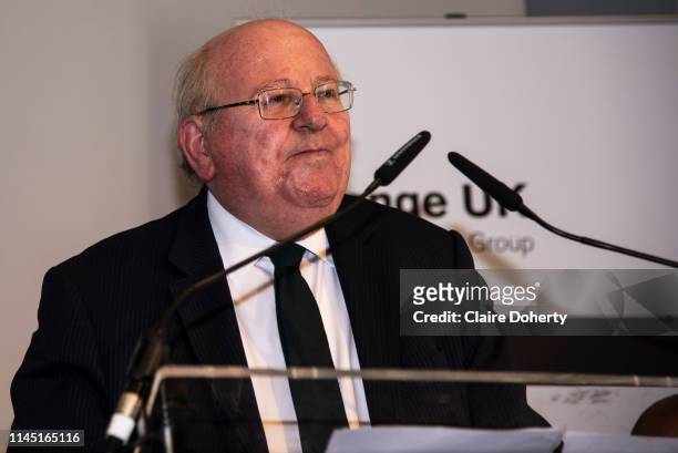 Change UK MP Mike Gapes speaks during a People's Vote Remain rally for the European elections by newly formed political party Change UK in London on...