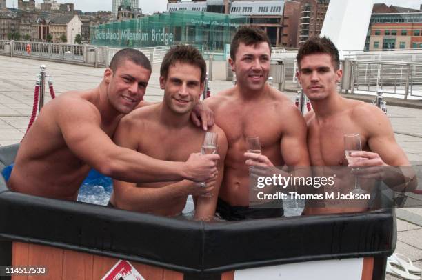 Jay Gardner, Greg Lake, James Tindale and Gary Beadle meet the press ahead of the launch of MTV's new show 'Geordie Shore' at Baltic Square on May...