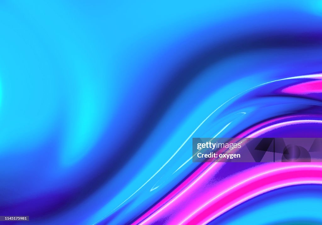 Fluid Flow Abstract Holographic Blue And Pink Neon Background High-Res  Stock Photo - Getty Images