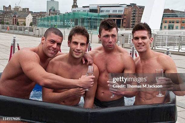 Jay Gardner, Greg Lake, James Tindale and Gary Beadle meet the press ahead of the launch of MTV's new show 'Geordie Shore' at Baltic Square on May...