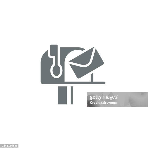 mail icon - blurred background office stock illustrations