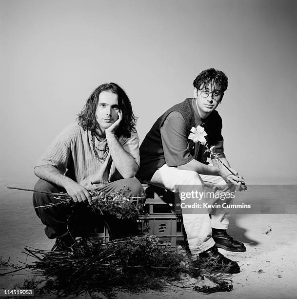 English comedians and writers Rob Newman and David Baddiel , 6th August 1993.