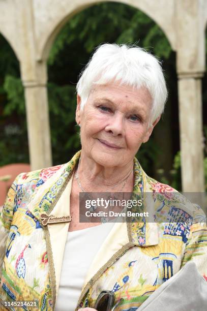 Dame Judy Dench attends the RHS Chelsea Flower Show 2019 press day on May 20, 2019 in London, England.