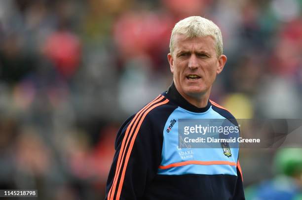 Limerick , Ireland - 19 May 2019; Limerick manager John Kiely prior to the Munster GAA Hurling Senior Championship Round 2 match between Limerick and...