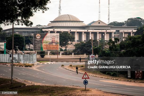 This picture taken on May 19, 2019 shows a general view of the Malawian Parliament in Lilongwe. - Malawi goes to the polls on May 21 in a high-stakes...